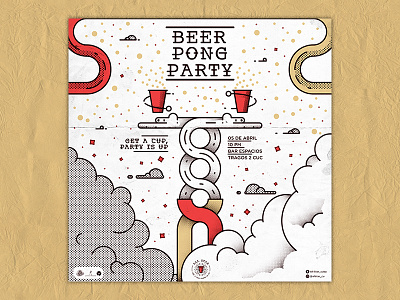 All_Star Party's poster desing allstar beerpong brand brand and identity branding collage cuba cubadesing cup design graphic design graphic art identidad identidade visual illustration inspiration logo marca party vector