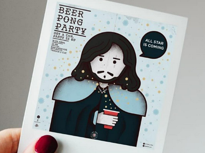 John Snow Party brand graphicdesing jonsnow party posterparty vectorillustration