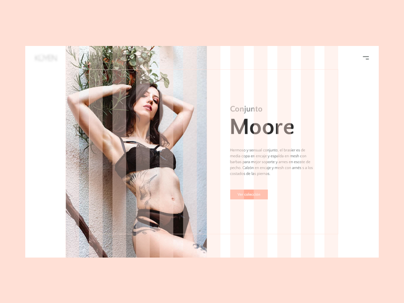 Küyen Lingerie columns grid ux ui wip lingerie design web