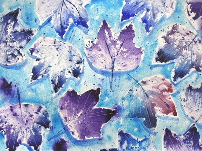 Pattern: Poplar autumn leaf lost in reverie painting pattern poplar watercolor