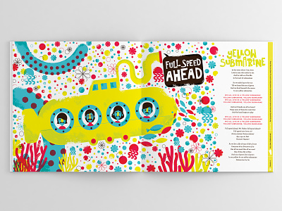 All Together Now | Yellow Submarine abstract album artwork beatles children art children book childrens book childrens book illustration childrensbookillustrator design illustration ocean oceanic octopus peter max record submarine the beatles vector yellow yellow submarine