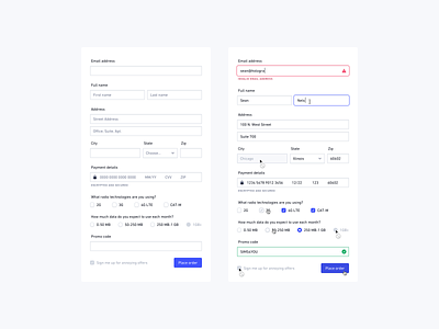 Form Elements app checkbox dashboard design disabled field form form field forms hover input interface menu radio button select sketch states submit ui web