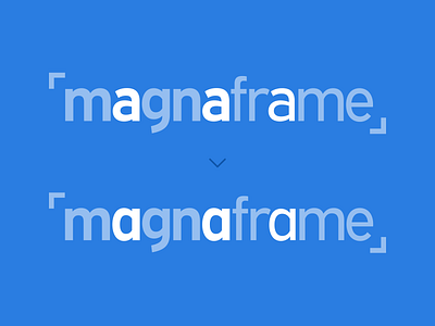 Magnaframe Logo Process brand design expressway identity logo typography