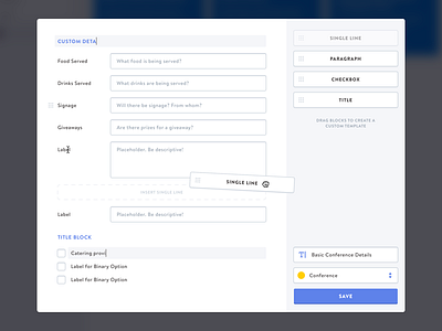Customize Form Template app clean drag drag and drop form minimal mnml sketch ui web
