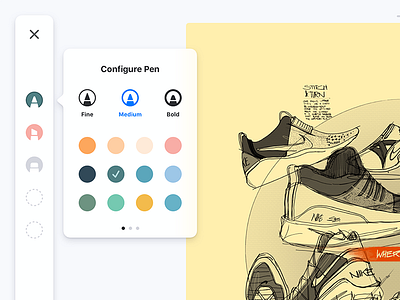 Sketching UI for iPad draw gray ios ipad minimal palette sketch ui white