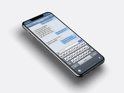 iPhone XS + iOS 6 app chat classic ios iphone message mockup ui vintage