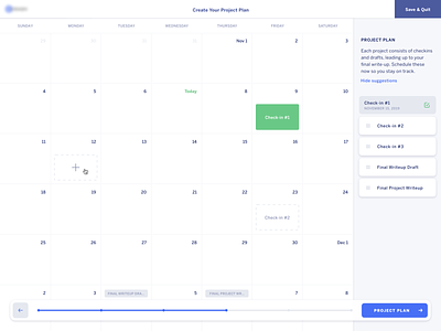 Project Scheduling Interface calendar calendar design design form interface minimal mnml progress bar schedule sketch ui web web design wizard