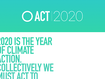 ACT | 2020 2020 climate action earthday environment sneak peek