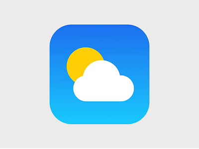 Flat iOS Weather icon by David Connor on Dribbble