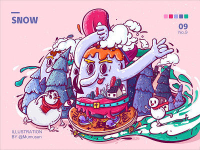 snow design illustration ui web 插图 设计