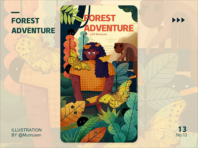 forest adventure design illustration ui web 插图 设计