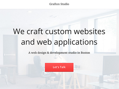 Grafton Studio's New Website agency clean design office simple startup studio website white