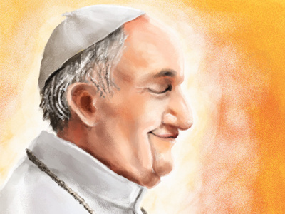 Pope Francis caricature digital francis illustration pope