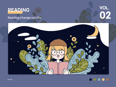 Reading design illustration 插图 设计