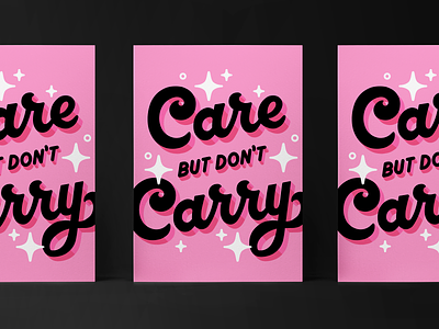 Notes from Therapy #6: Care but don't Carry calligraphy hand letter hand lettering hand letters illustration mental health mental wellness quote therapy type design type designer typography