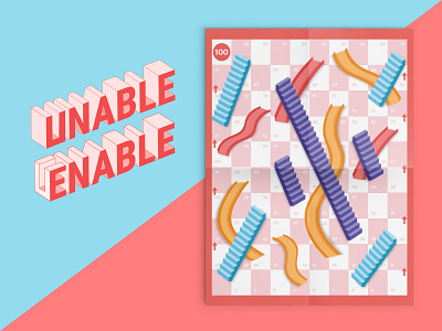 Unable/Enable - Board Game board game design game design illustration vector
