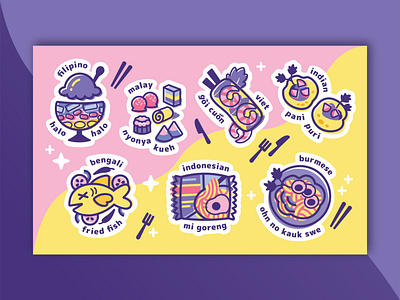 Food stickers for Asian Creative Network