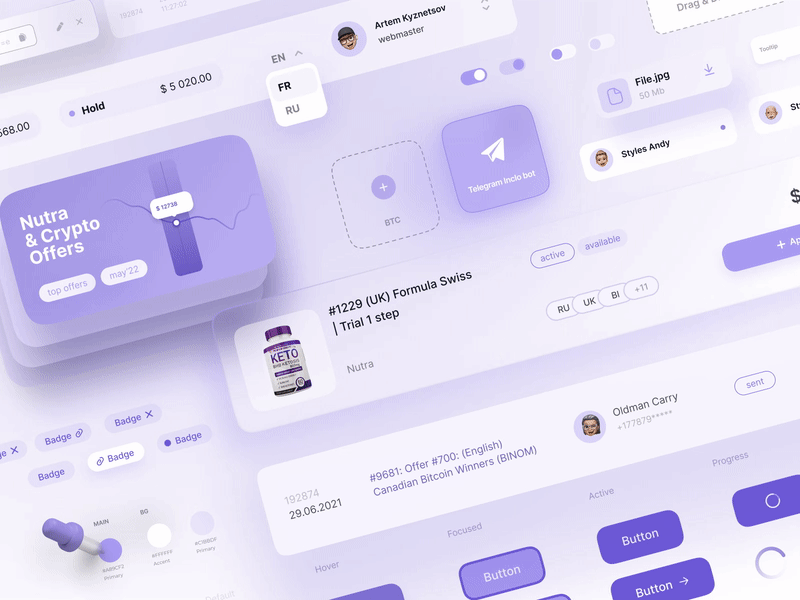 UI KIT ELEMENTS | light&dark themes