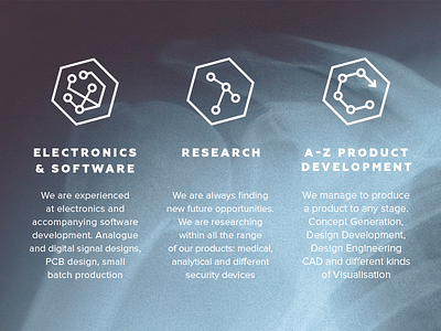 Icons set for X-ray Technology Company