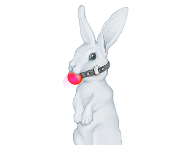 Gag Rabbit bandage bdsm character domination gag hare illustration mad pencil pink rabbit realistic