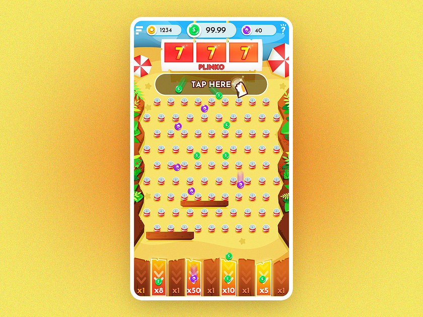 Plinko game ui design by 徐健君 on Dribbble