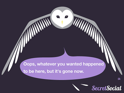 Secret Social Barn Owl Illustration for 410 Page