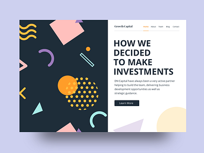 Growth Capital Landing Page (Free Sketch File Attached)