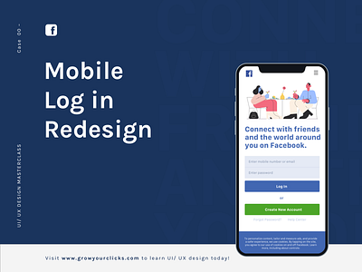 Facebook Mobile Log in Redesign.