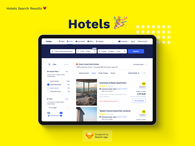 Hotels Platform 🎉 design flight app hotels search sketch sketchapp travel user experience user interface visual design