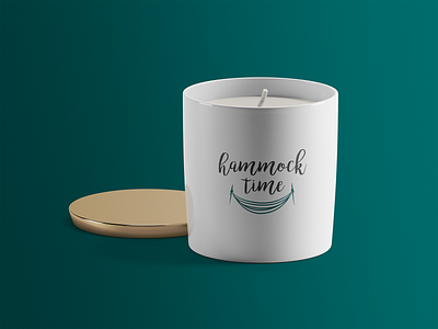 Hammock Time Logo branding candle design logo product vector