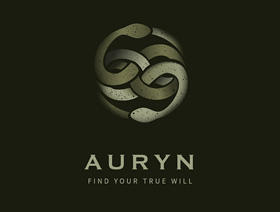 Auryn auryn branding design illustration illustrator cc logo neverending story snake