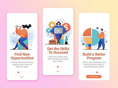 Onboarding App design illustration illustrator cc ui ux vector