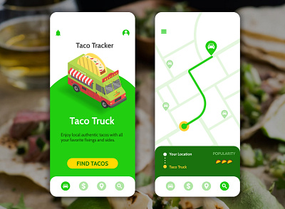 Map: Taco Tracker design illustration illustrator cc ui ux vector