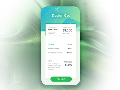 Daily UI Invoice Design