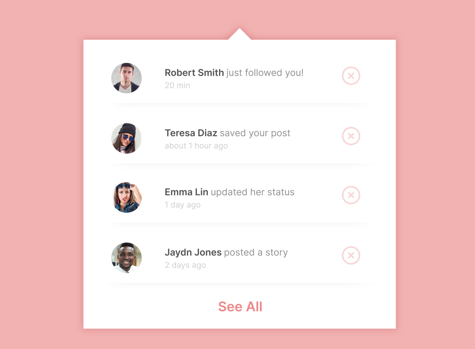 Daily UI Activity Feed by Rupert Reyneke on Dribbble