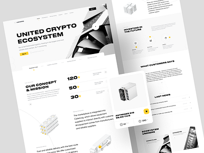 U-Miners – Landing page bitcoin blockchain crypto datacenter ecosystem hosting marketplace miners mining platform