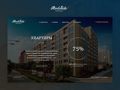 Redside buildings corporate design estate flat house infographic mansion minimalistic real estate simple web