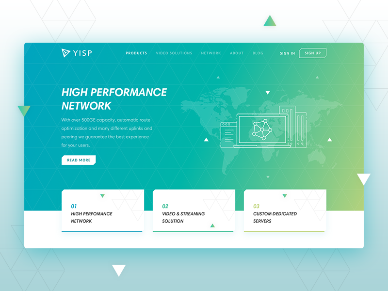 Pricing page example #608: YISP Mainslide