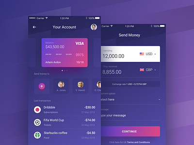 FinancialApp Send Money