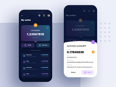 AlterApp – MyWallet bircoin btc crypto funds market popup receive send transactions wallet