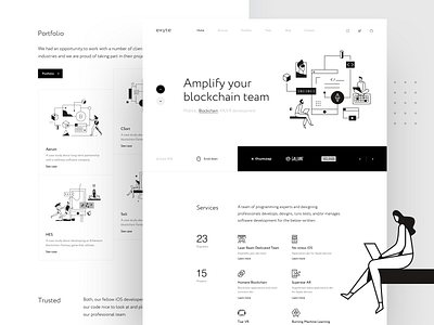 Exyte – Landing page agency ar artificial intelligence blockchain crypto development mobile portfolio product design studio virtualreality vr web design