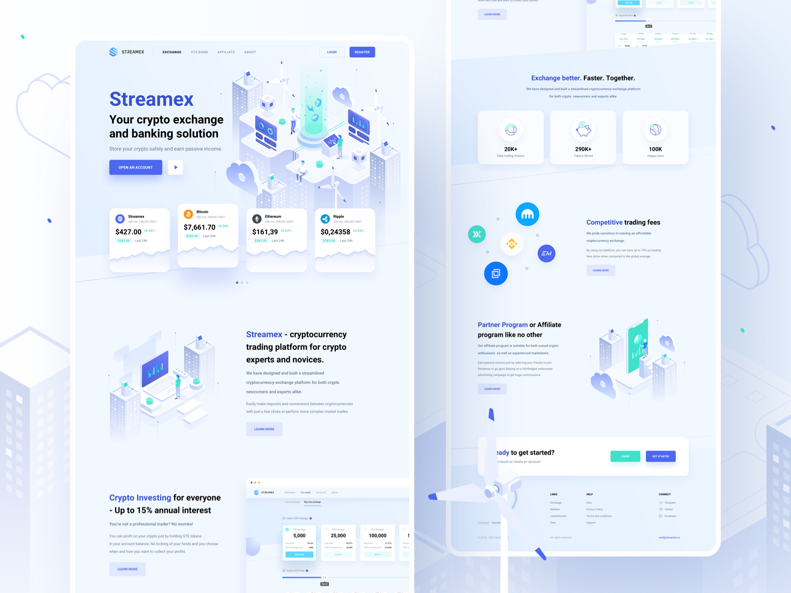 Streamex – Landing page by Anton Avilov for Anthony's Lab on Dribbble