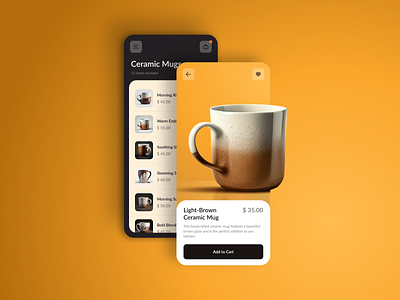 Concept of ceramic online store ecommerce store ui ux