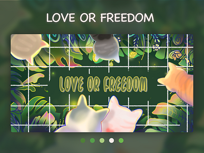 LOVE OR FREEDOM app design logo