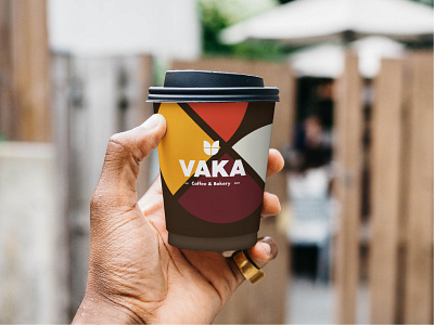 Coffee Cup Vaka Coffee & Bakery branding coffee cup graphic design logo packaging design