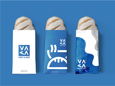 Bread Packaging Vaka Coffee & Bakery bread packaging design typography