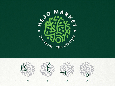 Hejo Market Logo branding event graphic design logo plant typography