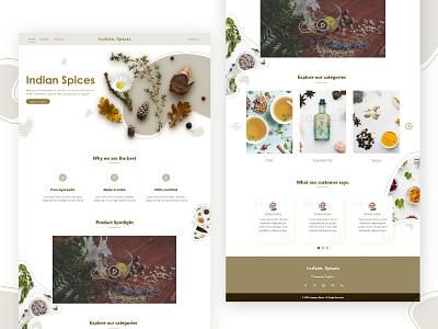 Indian Spices Homepage | Landing page |