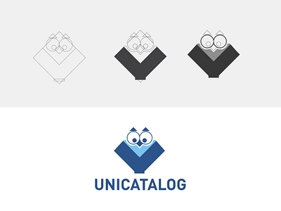 Unicatalog - visual identity animal logo branding branding concept catalog catalogue flat geometrical illustration logo logo design minimalist owl rhomb simple toga vector visual identity visual identity brandbook