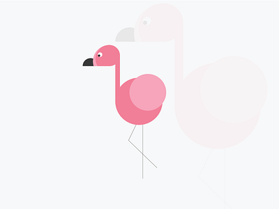 Flamingo illustration animal logo bird bird illustration flamingo flat geometry minimalist rose simple